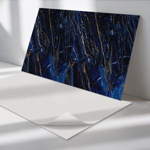 Wallfluent Vinyl Wandpaneel - Abstract marmerpatroon Zelfklevend Wandpaneel - 120 cm x 60 cm - Marine PVC wandpaneel - Set van 1 - Rechthoekig Wandbekleding Vinyl - Texturen Wandpaneel - PVC Muurpaneel - Wandpaneel Keuken en Badkamer