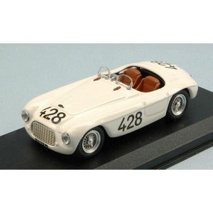 De 1:43 Diecast Modelcar van de Ferrari 166MM Spider #428 van de Targa Florio in 1950. De coureurs waren Musso en Gaboardi. De fabrikant van het schaalmodel is Art-Model. Dit model is alleen online verkrijgbaar