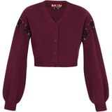 myMo - Rock - Vest - Cropped - Ronde Hals - Knoopsluiting - Lange Bisschopsmouwen