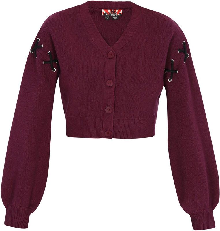 myMo - Rock - Vest - Cropped - Ronde Hals - Knoopsluiting - Lange Bisschopsmouwen