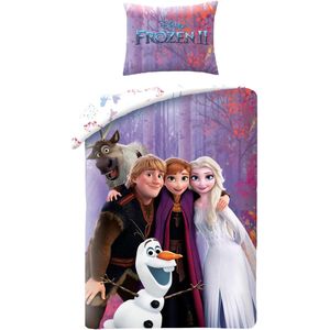 Disney - Frozen Dekbedovertrek - Multikleur - Eenpersoons - 140 x 200 cm / 70 x 90 cm - Katoen
