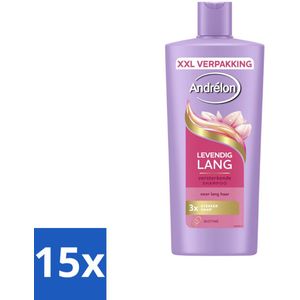 Andrélon – Shampoo – Levendig Lang – 685 ml - Bulkverpakking - 15 stuks