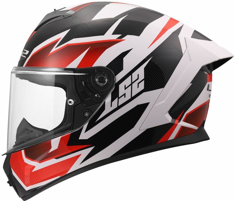 LS2 FF820 Rapid III helm Xtrem glans wit zwart rood XL