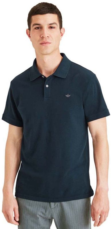 Dockers Rib Collar Korte Mouw Poloshirt Blauw L Man