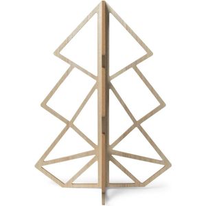 Houten kerstboom - Senza - 3D - Binnen - Lichtgewicht - 40 cm - Kerstdecoratie - Eenvoudig in elkaar te schuiven