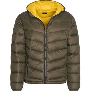 Cappuccino Italia - Heren Jas winter Hooded Winter Jacket Army - Groen - Maat S