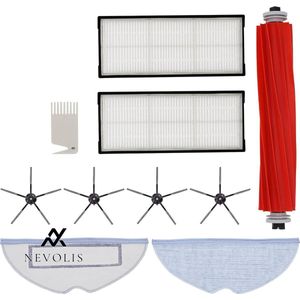 Nevolis Spare Parts Roborock S7 S7 MaxV S7 MaxV Ultra T7 T7S T7 Plus Main Brush Side Brushes HEPA Filters Mop Cloths Brush Total 10 Pieces S7 MaxV Ultra Accessories .