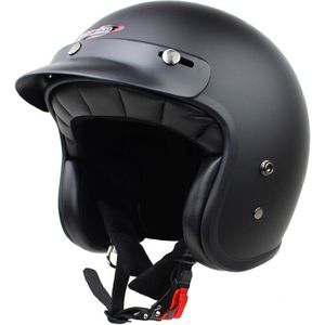 Redbike - RB-720 - Jethelm - Mat Zwart - ECE 22.06 - Inclusief Zonneklep