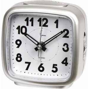 Cetronic SQ878SP MS - Wekker - Vierkant - Stil uurwerk - Zilverkleurig