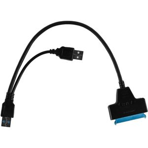 Allecto plus - USB naar SATA-adapterkabel met USB 3.0 voor SSD's en HDD's 2,5""/3,5"" - Ondersteunt 12V/2A DC-voeding