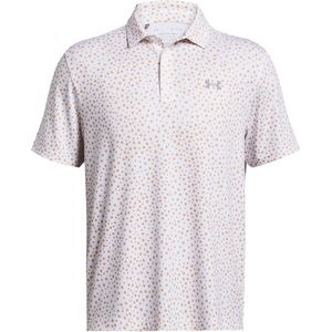 Under Armour Playoff Golfpolo 3.0 Printed-Tudor Rose White