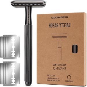 Metalen Veiligheidsscheerapparaat - 10 Dubbele Snijbladen Herbruikbaar en Afvalvrij