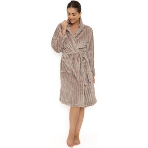 Cocodream Quality - Dames kamerjas/badjas - Maat L - Vrouwen - Taupe -
