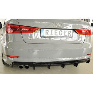 RIEGER - PERFORMANCE DIFFUSER / VALANCE - AUDI A3 PREFACELIFT  SEDAN / CABRIO - GLOSS BLACK