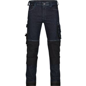 DASSY® Kyoto Stretch werkjeans met kniezakken - maat 56 - JEANSBLAUW/ZWART