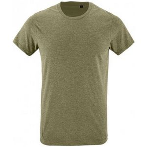 SOLS Heren Regent Slim Fit T-Shirt met korte mouwen (Heide Khaki)