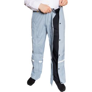Hello Rain ZipDry Pro – Regenbroek 3-Lagen met Zijrits Lichtblauw S