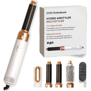 Zylo ENZO Professionals 5in1 Krultang - Luxe Multistyler - Krulborstel - Fohnborstel - Krultang 5in1 - Airstyler - Fohn - Haarborstel - Hairwrap - 5 Opzetstukken