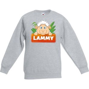 Lammy het schaapje sweater grijs voor kinderen - unisex - schapen trui - kinderkleding / kleding 134/146