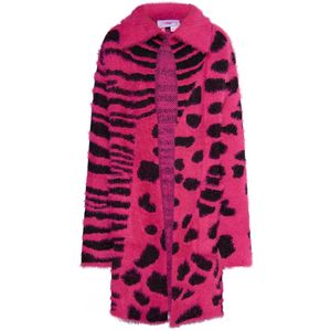 myMo KIDS - Gebreid Vest - Pink / Zwart - Mimo