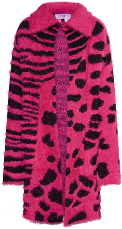 myMo KIDS - Gebreid Vest - Pink / Zwart - Mimo