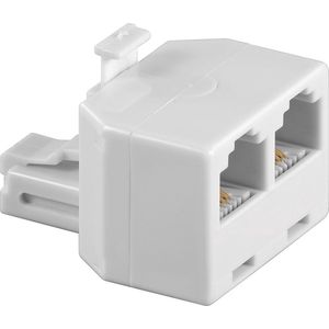 RJ11 (m) - 2x RJ11 (v) telefoon splitter / wit