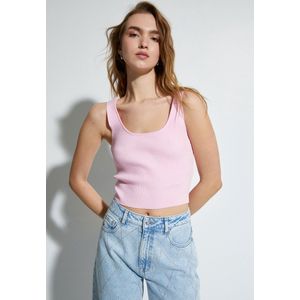 U-kraag Mouwloos Tanktop