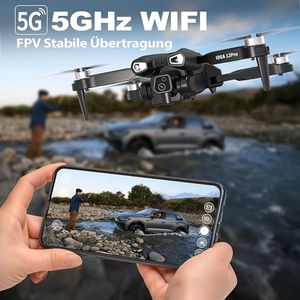 SkyVenture X12 Pro 4K Drone met Dubbele Camera’s & 135° Verstelbare Lens, 5G WiFi FPV, Brushless Motor, Opvouwbare Quadcopter met Hoogtebehoud, GPS & 40KM/H Topsnelheid – Inclusief 2 Batterijen – Novihome