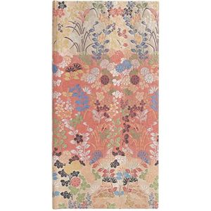 Japanese Kimono- Kara-ori (Japanese Kimono) Slim 12-month Horizontal Hardback Dayplanner 2025 (Elastic Band Closure)