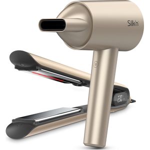 Silk'n Föhn & 2-in-1 Stijltang Geschenkset – Ionische Föhn & Infrarood Krultang – Roségoud