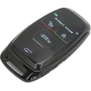 LCD Key Change Label Display Car Remote Control Home Key Bluetooth 5.0 Connectivity Multilingual Touch Screen (Black)