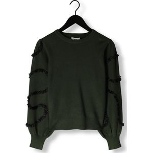 Object Objdidi L/s O-neck Knit Pullover Truien & vesten Dames - Sweater - Hoodie - Vest- Donkergroen - Maat XS