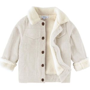 Corduroy winterjas voor babyjongens met sherpa-binnenvoering