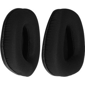 kwmobile 2x oorkussens geschikt voor Corsair Void v2 / Void Elite Surround / Void Pro koptelefoon in zwart - Voor over-ear hoofdtelefoon