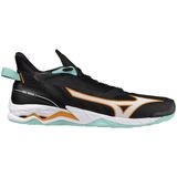 Mizuno - WAVE MIRAGE 5 - Handbalschoenen - Zwart/Tangelo/Ice Groen