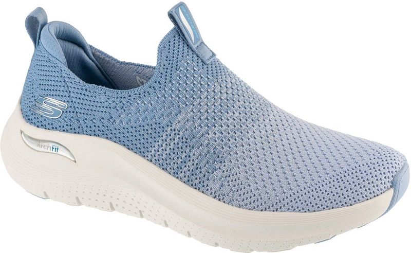Skechers - ARCH FIT 2.0 - Slip-on Sneakers - Lichtblauw - Textiel