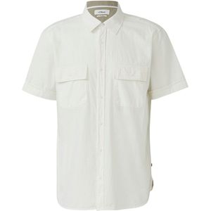 Katoen Overhemd - Korte Mouwen - Kent-Kraag - Casual Stijl - Subtiele Textuur