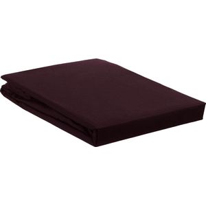 Ambiante Cotton Uni - Hoeslaken - Tweepersoons - 140x200 cm - Dark Red