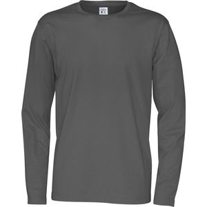 Cottover T-SHIRT LONG SLEEVE MAN - GOTS GECERTIFICEERD 141020 - Antraciet - L