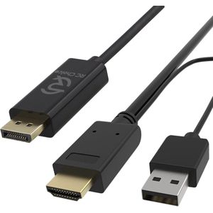 HDMI naar DisplayPort - 4K Ultra HD 60Hz - USB Voeding - Actieve Kabel 1,8 Meter