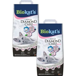 Biokat's Diamond Care Fresh Aloe Vera Geur - Kattenbakvulling - 2 x 8 l