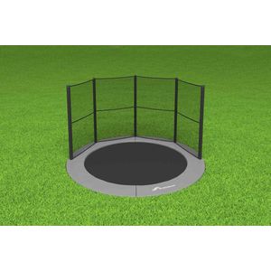 Akrobat Primus Inground Trampoline 305 Zwart, incl. half veiligheidsnet