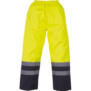 Yoko Hi vis waterproof over trousers YHVS46 - Hi Vis Yellow / Navy - L