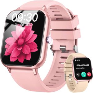 Slimme Sportwatch voor Dames - Waterdichte Fitness Horloge met Hartslagmeter, Slaapmonitor, Stappenteller en 100+ Sportmodi