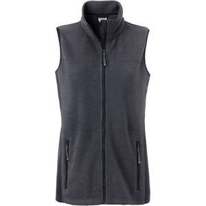 James and Nicholson Dames/dames Workwear Fleece Bodywarmer (Koolstof Grijs/Zwart)
