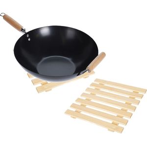 Alessandro Onderzetter voor pannen - 2x - hout - 18 x 18 cm - vierkant - hittebestendig - kookpannen/ovenschalen