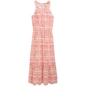 TOM TAILOR Jurk  beige / cranberry / watermeloen rood / wit