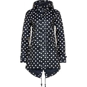 Donkerblauw met stippen dames regenjas / parka HafenCity® van BMS XXL