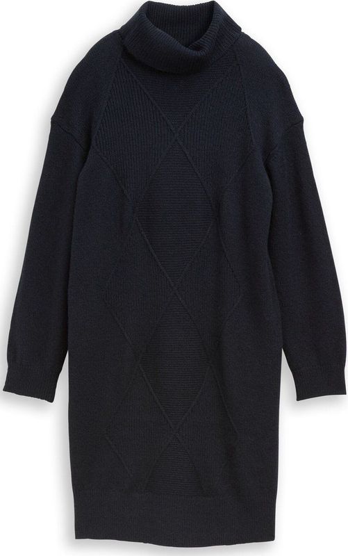 TOM TAILOR - Gebreide Jurk - Nachtblauw - Knitwear - Col