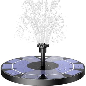 Fontein Pomp met Batterij Backup - Solar Aangedreven - 3w